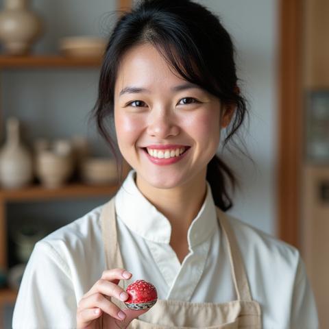 陶芸家 木村凛のポートレート