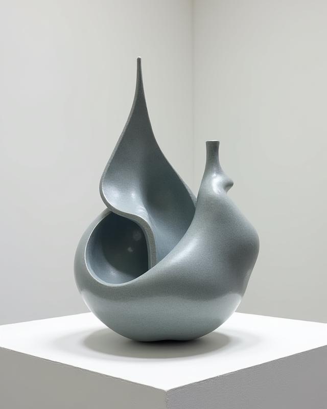 抽象的な粘土のオブジェ